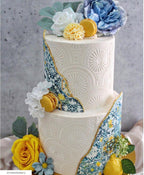 Cake Decorating Stencil for Tall Buttercream Cake, Royal Icing, Ganache, Paint, Airbrush (RAYES)