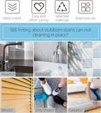 2-Pack Scrub Brush for Cleaning with Long Handle,Medium Firm Brush Bathroom Cleaning Supplies and Bathtub Cleaner and Shower Cleaning Brush,Multi-Scene Use for Kitchen or Carpet Brush,White&Green