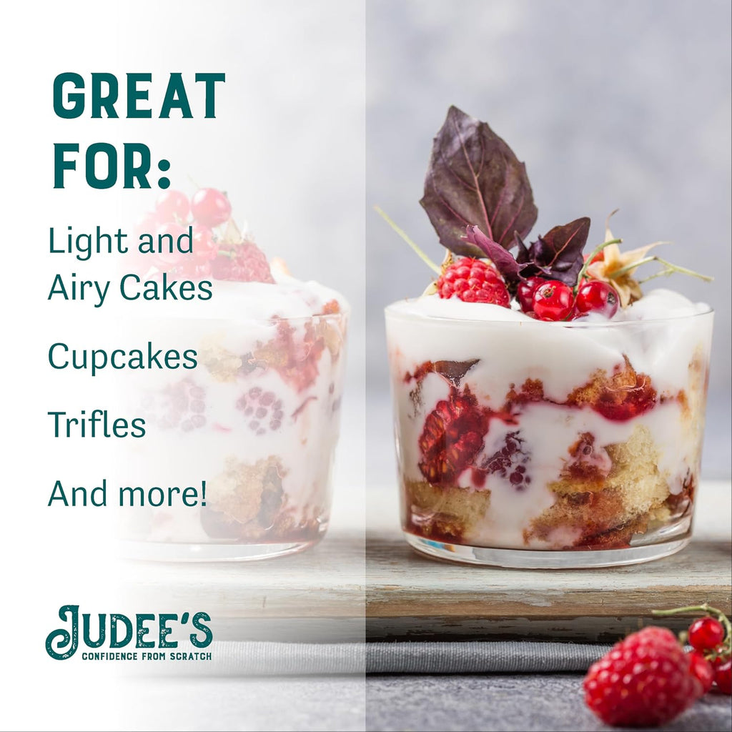 Judee's Gluten Free Angel Food Cake Mix - 1LB - Easy to Bake - Light and Fluffy Baking Mix - Delicious and 100% Gluten-Free - Ideal for Birthday Celebrations and Everyday Desserts