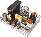 HOLDN’ STORAGE Heavy-Duty Premium Collection Pull Out Cabinet Organizer, Cabinet Drawer Slide Outs, Lifetime Limited Warranty - Basket Size 26" W x 21" D x 5" H, Anti-Rust Chrome Finish