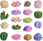 18 Pack Flower Succulent Candle Molds Peony Rose Resin Casting Silicone Molds for Home Decor & Candle Making Wave Spiral Mold