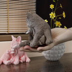 Rose Cat Candle Animal Resin Casting Soap Making Molds Silicone for Home Decorate 3D Clay Mold