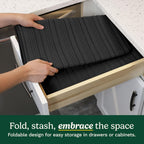 Cuisinart Dish Drying Mats for Kitchen Counter - (2) 18" x 24" Ultra Absorbent Dish Drying Mat XL - Foldable, Machine Washable, Fast Drying Dish Mat (Horizontal Stripes)