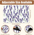 Dish Drying Mat Lavender Flowers Coffee Bar Mat for Countertop Absorbent Rubber Backed Hide Stain Dish Drainer Rack Pad Coffee Maker Espresso Machine Dining Room Decoration 15.7 x 23.6 Inch