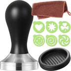 Espresso Tamper Set - 51mm Tamper and Espresso Accessories - Premium Barista Espresso Tools Hand Tamper Set