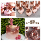 Edible Glitter Paint - 2 fl.oz Food Grade Metallic Glitter Cake Paint for Cake Decorating, Baking, Cupcakes - Shimmer Art Decorative Liquid Edible Paint Food Coloring for Fondant, Donuts (Rose Gold)