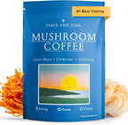 SPACE AND TIME Focus - Mushroom Coffee - 20 Cups of Focus, Productivity & Clean Energy - Instant Mushroom Coffee with Lions Mane, Cordyceps & L-Theanine