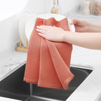 Homaxy 100% Cotton Waffle Weave Kitchen Dish Towels, Ultra Soft Absorbent Quick Drying Cleaning Towel, 13 x 28 Inches, 8-Pack, Coral