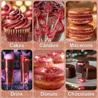 Rose Gold Edible Glitter - 5g Food Grade Cake Decorating Shimmering Glitter, Edible Sprinkle Luster Dust for Drinks, Chocolates, Fondant, Strawberries, Cupcakes, Candy, Cookie - Vegan