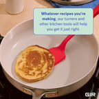 GIR: Get It Right Silicone Cooking Spatula Turner - 11-Inch Red - One-Piece Seamless Design - Nonstick Heat-Resistant Silicone - Baking Spatula & Flipper Tool