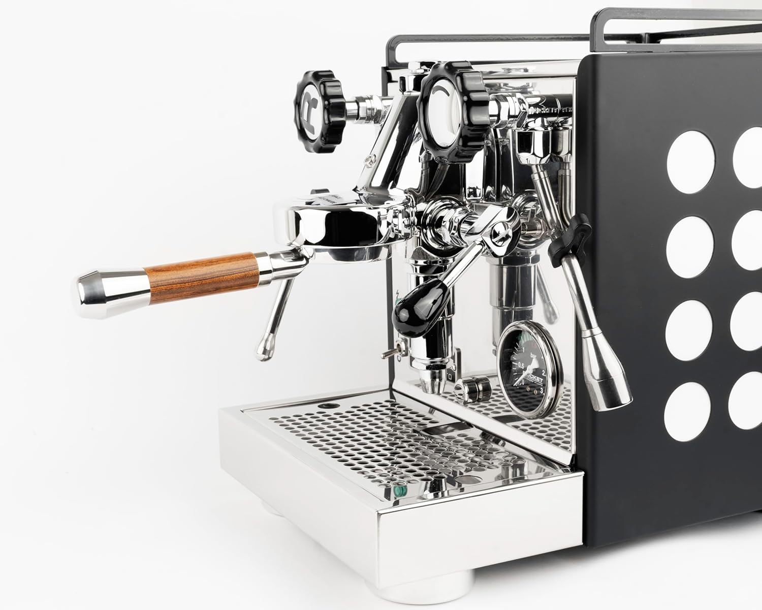 LILQ 58mm Bottomless Naked 2 Ears Portafilter Compatible with E61 Grouphead Machines– Includes 18–20g Basket (Barcino Fusion, 58mm For E61)