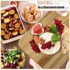 Lounsweer 6 Pcs Thicken Cutting Board Bulk Wood Board for Chopping Serving Charcuterie Material for Laser Engraving Mother' Day Wedding Housewarming Gift