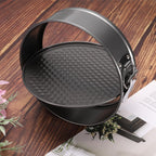 uxcell 11 Inch Springform Pan Nonstick Cake Pan with Removable Bottom Round Leakproof Cake Baking Pans Molds for Baking, Cheese Cakes, Pizza, Biscuits, Black（1pcs