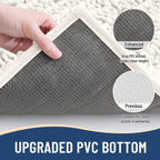 Arotive Luxury Chenille Bathroom Rug Mat, Extra Soft Thick Absorbent Shaggy Bath Rugs, Non-Slip Machine Wash Dry, Plush Bath Mats for Bathroom, Shower and Tub, 44x24, Ivory