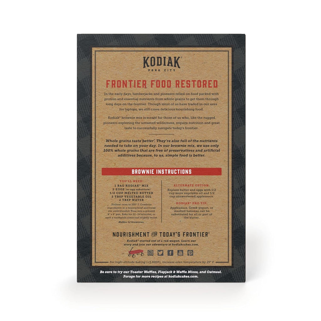 Kodiak Brownie Baking Mix, Chocolate Fudge, High Protein,100% Whole Grains, (Pack of 1)