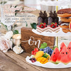 PinCute 5 Pcs Dessert Table Display Set - 2 X Cupcake Stand Holder/Cup Cake Tier Tower & 3 X Serving Tray Combo for Tea Party, Birthday, Baby Shower (Wave Round)