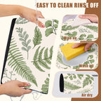 Leaves and Herbs Dish Drying Mat for Kitchen Counter Coffee Bar Mat Hide Stain Absorbent Rubber Backed Dish Drainer Rack Pad Coffee Maker Espresso Machine Table Accessories 15.7 x 23.6 Inch