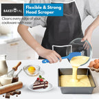 Silicone Spatula Set - 4-Piece Rubber Spatulas Silicone Heat Resistant 600°F for Everyday Task - Seamless Design Kitchen Spatulas for Nonstick Cookware - Blue