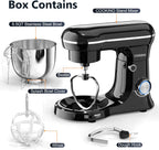 Electric Stand Mixer,10 Speeds Tilt-Head Food Mixer, 3-IN-1 Kitchen Mixer for Daily Cooks with 6 QT Bowl,Dough Hook, Beater, Whisk (Onyx Black)