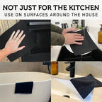 Nordhus Design Swedish Dishcloths, Black Charcoal/Dark Grey, 10-Pack, Reusable, Washable Cellulose Cotton Kitchen Cloths - Replace Paper Towels, Wipes, Sponges, Dish Rags