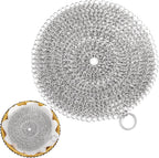 Patelai 1 Pcs Stainless Steel Pie Weights for Baking Universal Fit Pie Weight for 7-10 Inch Pies Round Metal Pies Weights Chain Dishwasher Safe Durable Blind Baking Dough Cooking Pastry (8 Inch)