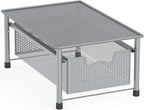 Simple Houseware Stackable Cabinet Basket Drawer Organizer, Silver