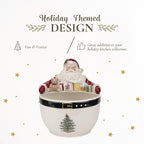 Spode Christmas Tree 7-Inch Santa Nut Bowl - Decorative Serving Bowl for Candies, Nuts, or Desserts - Christmas Holiday Season, Fine Earthenware - Holiday Entertaining & Festive Table Decor
