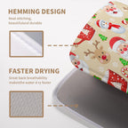 Christmas Gingerbread Man Dish Drying Mat Winter Snowflake Snowman Xmas Kitchen Drying Mat Dish Dryer Mat Absorbent Microfiber Dish Drying Mat Dish Draining Mat for Christmas Decorations 18x24 inch