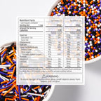 Edible Halloween Sprinkles for Cake Decorating, Halloween Jimmies Sprinkle, Nonpareils Sprinkle, White, Orange, Purple, and Black Sprinkles for Cupcakes, Macarons, Ice Cream, and Cookies