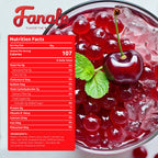 Fanale Cherry Popping Boba Pearls, Vegan, Non GMO, Gluten Free, Fat Free, Perfect for Bubble Tea, Smoothies, Ice Cream, Desserts, and Beverages.