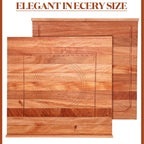 Vesici Reversible Pastry Board with Lip for Rolling Dough Large Wooden Cutting Chopping Kneading Board with Engraved Measurements for Counter Table Top Kitchen(Walnut,24 x 22.8 x 1.5 Inch)