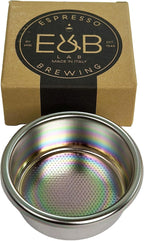 E&B Lab NT (NanoTech) Double Espresso Portafilter Basket 58mm Ridgeless (22) Silver