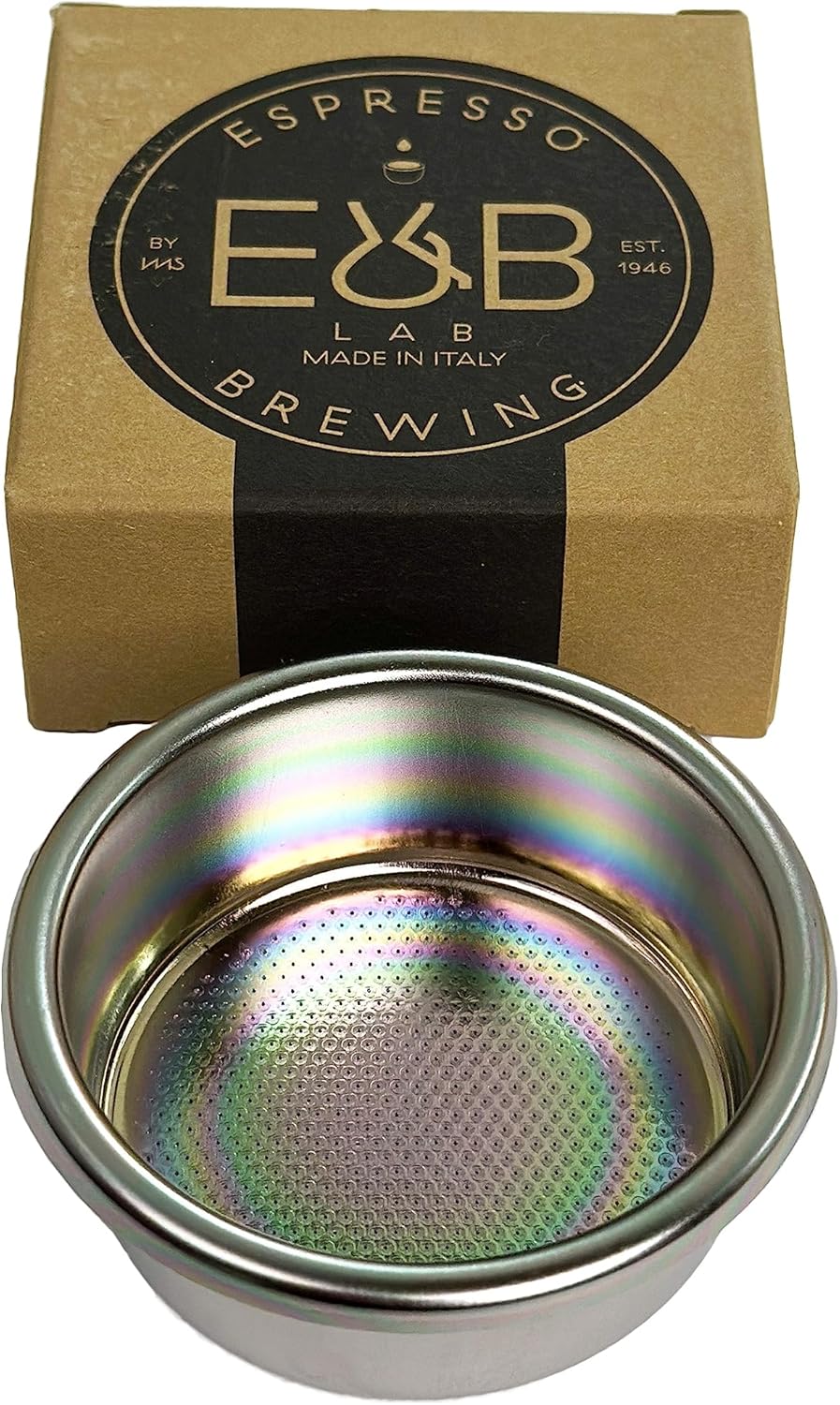 E&B Lab NT (NanoTech) Double Espresso Portafilter Basket 58mm Ridgeless (22) Silver