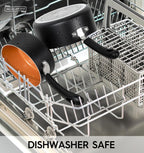 MICHELANGELO Nonstick Sauce Pan With Lid, 1QT&2QT Ceramic Saucepan, Copper Saucepans,PFAS-FREE Pot Set,Small Pots For Cooking,Multipurpose Cooking Pots Set For Home Kitchen,Dishwasher Safe