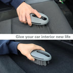 Carpet and Interior Cleaning Brushes, car Cleaning Brushes, Carpet Washing Brushes, Hard Bristle Detail Brushes, car and Home Interior Leather Brushes (Grey)
