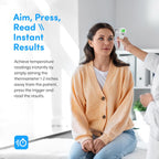 Medical Grade FSA-HSA Eligible Heavy Duty Touchless Infrared Forehead Thermometer, for Adults & Baby Digital Thermometer Gun, 1s Instant Results