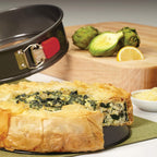 Rachael Ray Oven Lovin' Nonstick Bakeware Springform Baking Pan With Grips / Nonstick Springform Cake Pan With Grips / Nonstick Cheesecake Pan With Grips, Round - 9 Inch, Gray