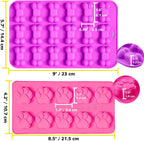 Anaeat Reusable Silicone Molds with Puppy Dog Paw and Bone Shaped, Flexible & Non-Stick Ice Cube Tray, Candy and Chocolate Making Mold for Homemade Baking Dog Treats, Jelly, Biscuit & Cupcake (2 Pack)
