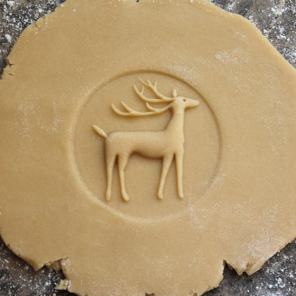 Wood Cookie Stamp, 2.5 Inch (Reindeer CS-050)