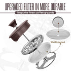 Utopia Kitchen 12 Ounce 0.35 Liter French Press Coffee Maker, Tea Maker, Travel Coffee Presses, Heat Resistant Thickened Borosilicate Coffee Pot for Camping Travel Gifts, Deep Taupe Pack of 1