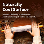 Marble Rolling Pin 18 Inch with Stand Heavy Duty, Weighted Baking Roller Pin for Making Pizza and Dough, Flour Tortillas, Pastry, Non-Stick Rolling Pin Stable and Anti-Slip, Dishwasher Safe