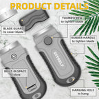 DIYSELF Razor Blade Scraper, 1 Pack Razor Scraper with 15 Razor Blades, Ergonomic Handle, Scraper for Cleaning Glass Stove Top, Windows, Razor Scraper Tool for Oven Door, Cooktop