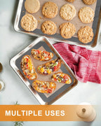 Silicone Baking Mat - Best Platinum Silicone - Sopito Non-Stick Reusable, Food Safe Baking Mat, 5Pcs Set of 2 Half Sheet Size & 2 Quarter Baking Sheets and 1 9'' Pizza Mat, Grey