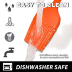 Anaeat Silicone Basting Pastry Brush- 2 Pack Heat Resistant Brushes with Soft Bristles, Hygienic Seamless Design, Marinade Brush Great in Baking for Spreading Oil Butter Sauce BBQ Grill (Orange)