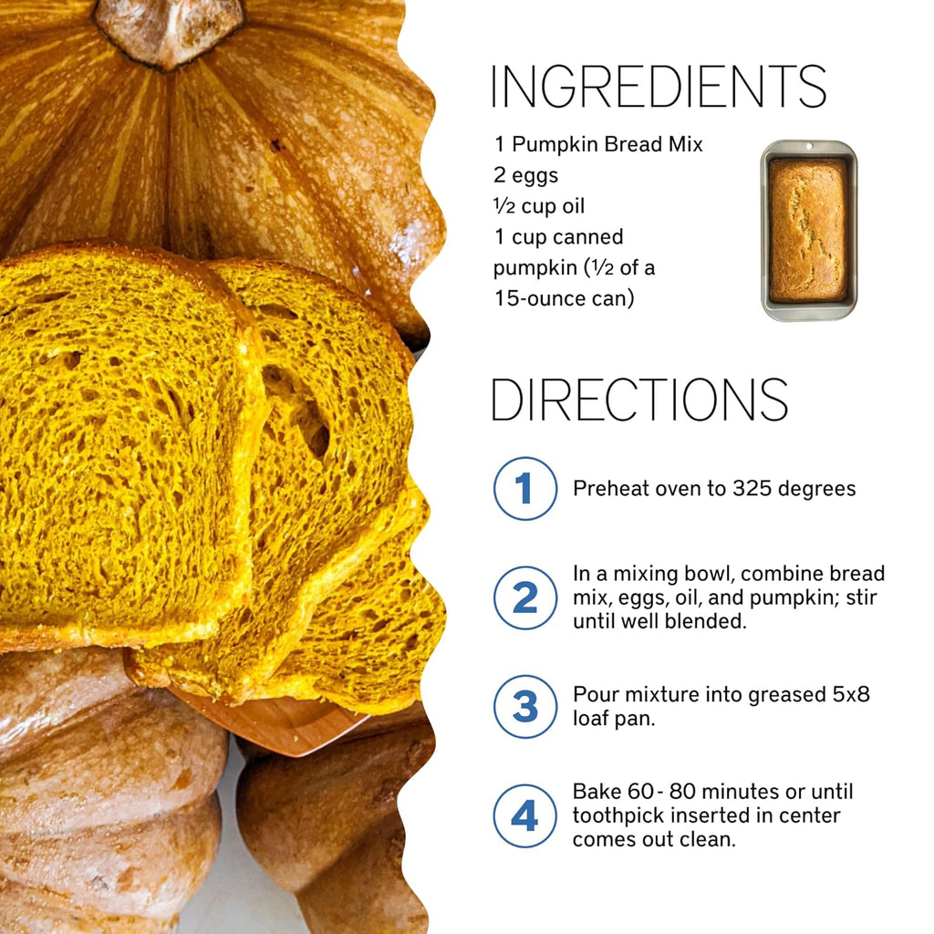 Southern Living Gourmet Pumpkin Bread Mix, Easy-to-Bake Delight, Perfect for Potlucks, Fall Dessert, Pumpkin Bread Mix, 1 Mix