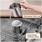 AMZCHEF 8-IN-1 Milk Frother and Steamer 600W w/Smart Touch Control, 17oz/500ml Detachable Frother for Coffee, Automatic Warm and Cold Foam Maker, Hot Chocolate Maker, Dishwasher Safe