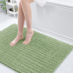 Arotive Luxury Chenille Bathroom Rug Mat, Extra Soft Thick Absorbent Shaggy Bath Rugs, Non-Slip Machine Wash Dry, Plush Bath Mats for Bathroom, Shower and Tub, 44x32, Sage Green