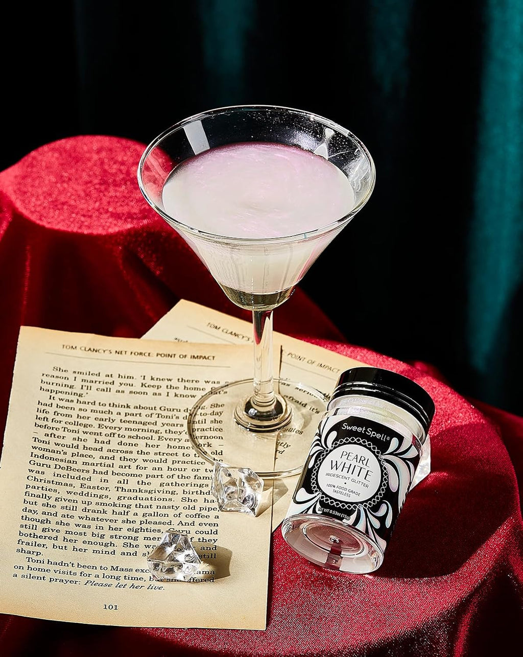 Sweet Spell Edible Glitter (15g) - Shimmer Sparkles for Drinks, Cakes, Cocktails - 100% Edible & Food Grade Glitter, Vegan, Gluten-Free (Iridescent Pearl White)