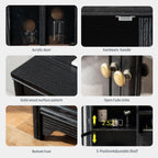 Chogori 31.5" Solid Wood Buffet Cabinet with Storage, Farmhouse Sideboard with 2 Doors, Coffee Bar Cabinet for Dining Room, Kitchen, or Living Room, Black