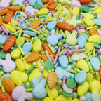 Easter Sprinkles Rabbit & Carrot & Eggs Cake Decorations Topper Edible Themed Sprinkles for Cake, Cookies, Chocolate Desserts,Ice Cream 4.58OZ